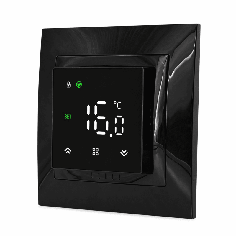 Терморегулятор для теплої підлоги SMART ET-450 Black Wi-Fi сенсорний