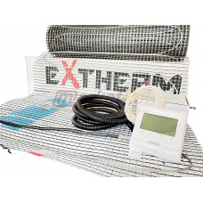 Нагрівальний мат Extherm  з програмованим термостатом. Тепла підлога електрична ЕТ ЕСО 180 Вт/м2