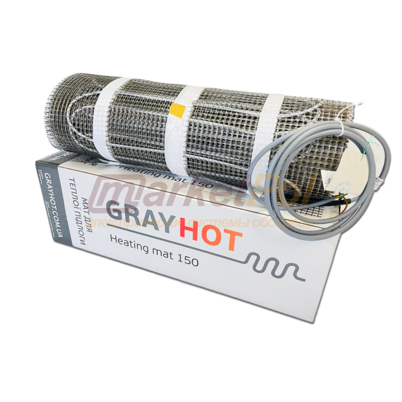 Тепла підлога під плитку нагрівальний мат GrayHot 150 Вт/м² gh150