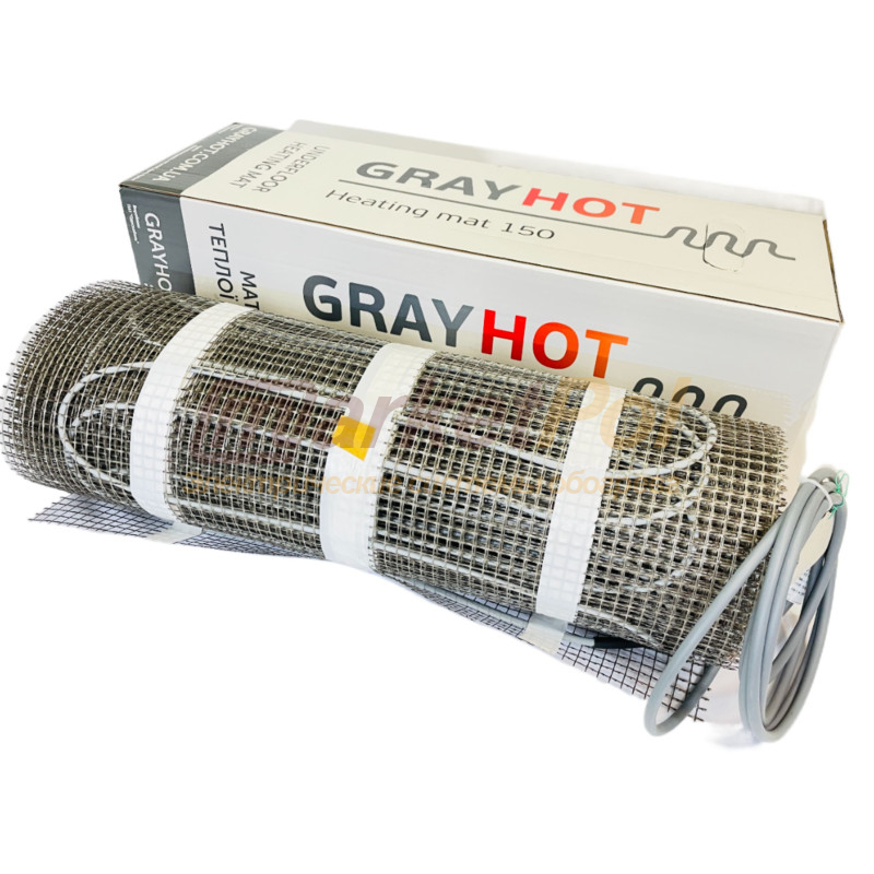 Тепла підлога під плитку нагрівальний мат GrayHot 150 Вт/м² gh150