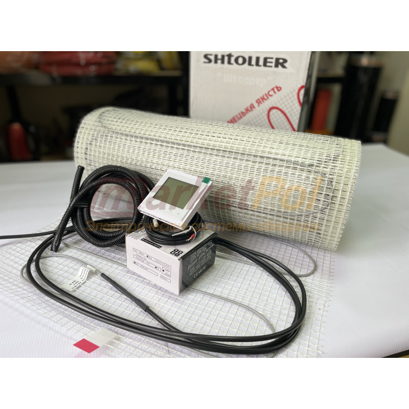 Нагрівальний мат Shtoller  із сенсорним програмованим терморегулятором Wi-Fi Ecotherm 180 Вт/м²