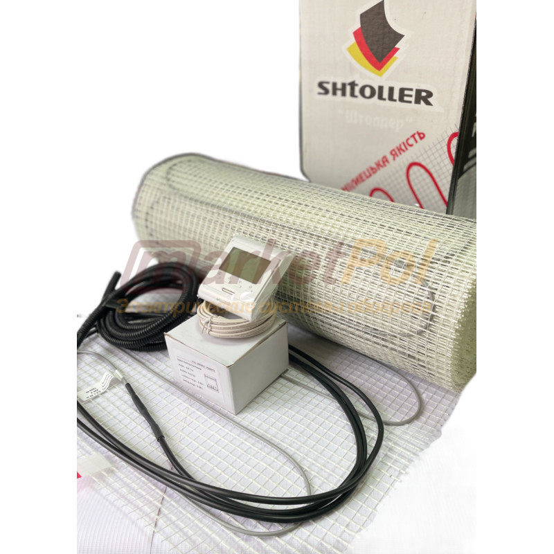 Гріючий мат Shtoller . Тепла підлога під плитку, в стяжку Ecotherm 180 Вт/м²
