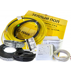 Нагрівальний кабель in-therm  з механічним терморегулятором. Нагрівальний кабель під плитку. Комплект теплої підлоги ADSV20