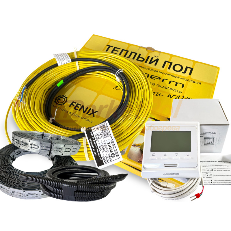 Нагрівальний кабель in-therm ADSV20 з програмованим терморегулятором. Комплект теплої підлоги. Тепла підлога під плитку ADSV20+pwt002