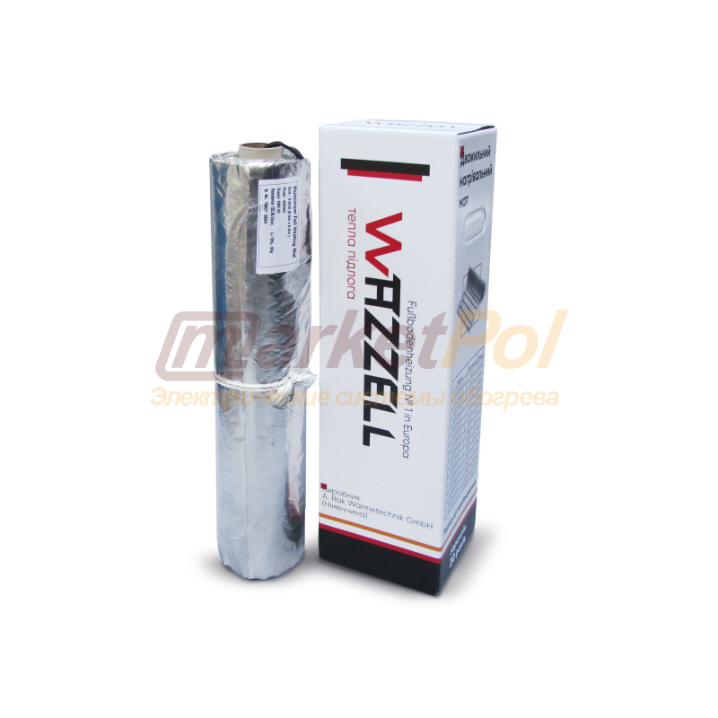 Комплект теплої підлоги алюмінієвий нагрівальний мат WAZZELL EASYHEAT з програмованим терморегулятором з Wi-Fi. Тепла підлога під ламінат EASYHEAT AL