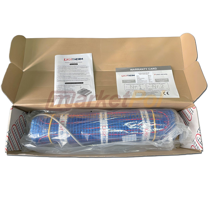 Тепла підлога під плитку Easytherm 200 Вт/м². Гріючий мат в теплу підлогу 200 Вт/м² 0,5 м²/100 Вт