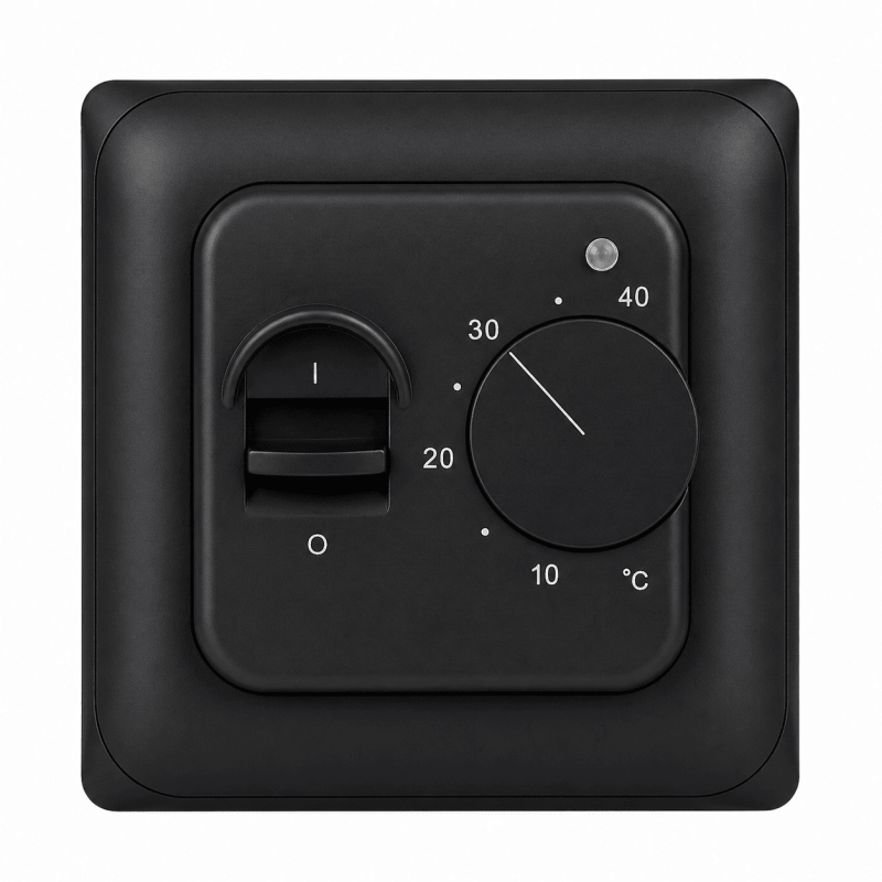 Механічний терморегулятор для теплої підлоги RTC-70 Black (Чорний)