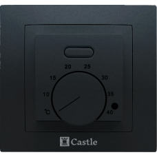 Механічний терморегулятор Castle AC308, Чорний глянець
