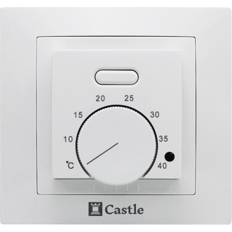 Механічний терморегулятор Castle AC308, Білий