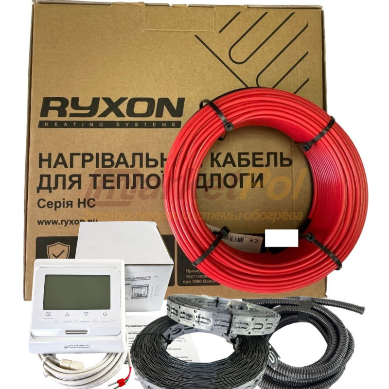 Нагрівальний кабель Ryxon  20 W/m(ø 3.5 мм) + програмований терморегулятор HC20