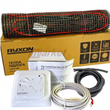 Комплект теплої підлоги нагрівальний мат Ryxon HM 200 W/m² з механічним терморегулятором HM 200 + Ecoreg M5.17