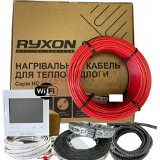 Нагрівальний кабель Ryxon  20 W з програмованим терморегулятором з Wi-Fi. Комплект теплої підлоги HC20