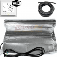 Алюмінієвий нагрівальний мат in-therm  + програмований wi-fi терморегулятор. Комплект теплої підлоги AFMAT 150 Вт/м²