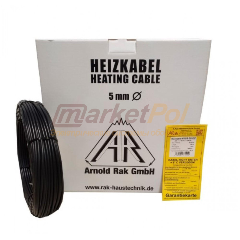 Двожильний нагрівальний кабель Arnold Rak 30 W/m (ø 5 мм) тепла підлога  SIPC 6101-30