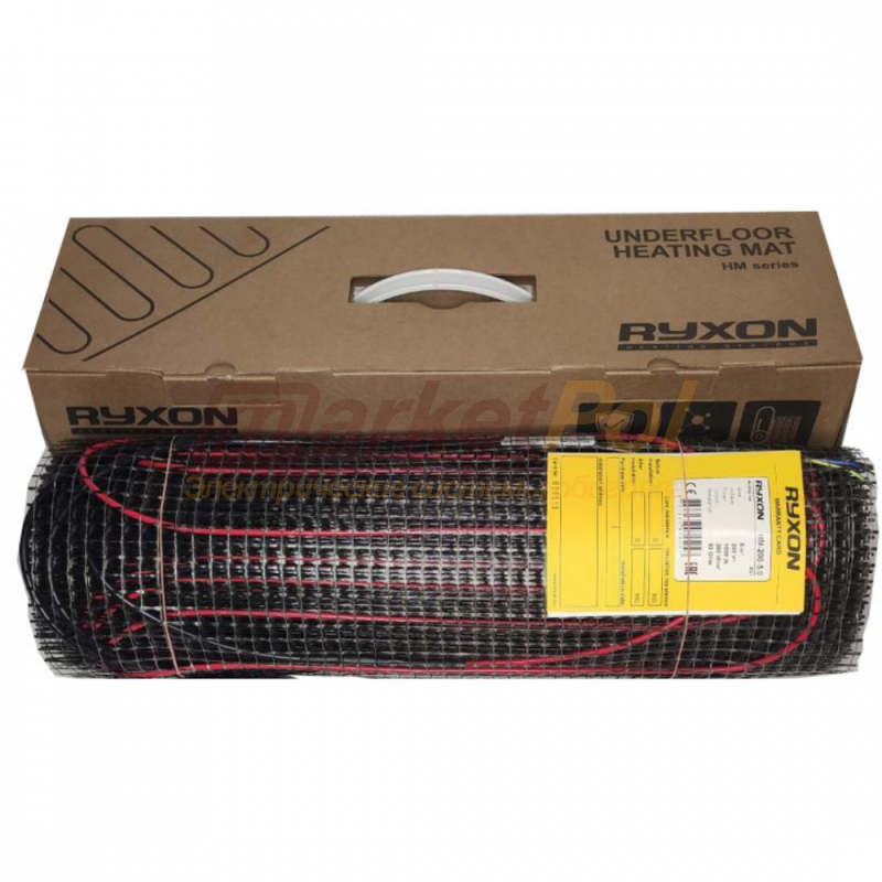 Комплект теплої підлоги нагрівальний мат Ryxon HM 200 W/m² з механічним терморегулятором HM 200 + Ecoreg M5.17