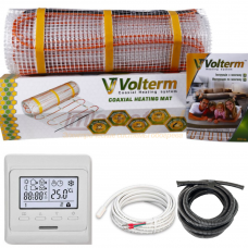 Комплект нагрівальний мат Volterm  Вт/ м² + терморегулятор програмований EcoReg М6.716 0,75 м² Hot Mat 180
