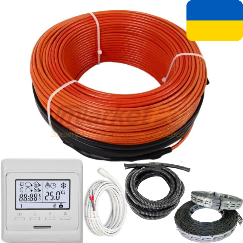 Нагрівальний кабель Volterm HR18 вт.м.пог  + терморегулятор EcoReg М6.716 от 0,8 м² HR 18
