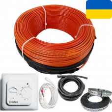 Тепла підлога кабель Volterm HR18 вт.м.пог + терморегулятор EcoReg M5.16 от 0,8 м² до HR 18