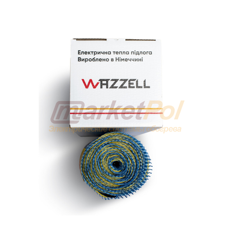 Комплект теплої підлоги нагрівальний мат WAZZELL EASYHEAT 200 Вт з механічним терморегулятором. Тепла підлога під плитку EASYHEAT 200 Вт 0,5 м²/100 Вт